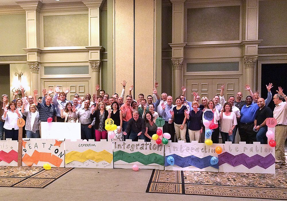 A group of people posing for a picture.