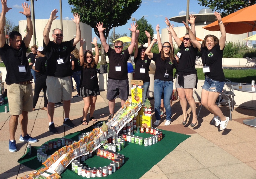 A group of people posing for a photo.