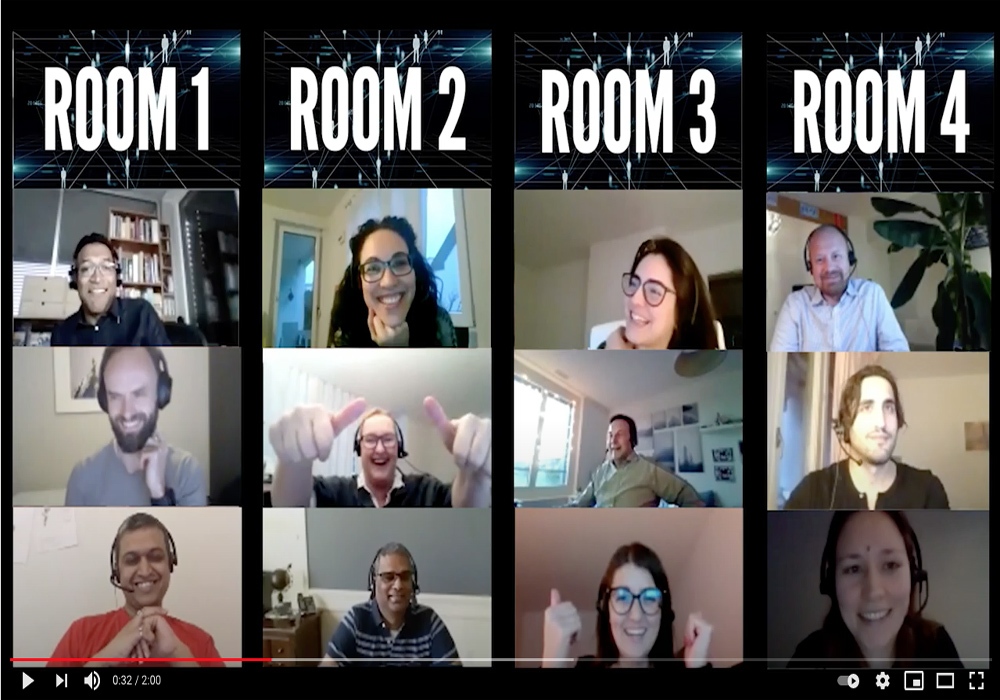 A group of people with headsets.