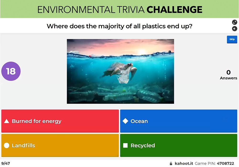 Environmental trivia challenge.