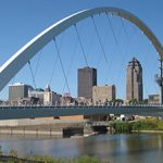 A bridge over a body of water.