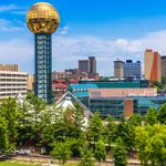 Nashville, tennessee is a city with a golden tower.