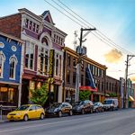 A city street with cars parked on it.