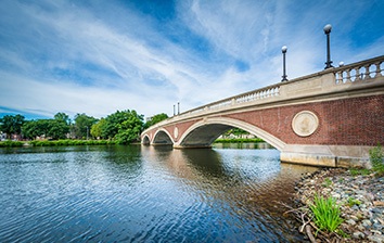 A bridge over a body of water.