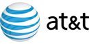 At & t logo on a white background.
