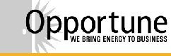 A logo for opportunity we bring energy to business.