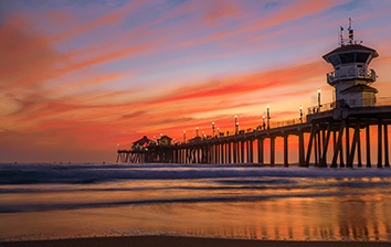 A pier on the beach.