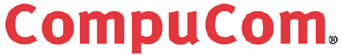 Compucom logo on a white background.