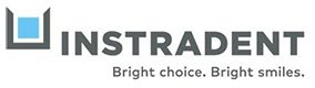 The logo for instradent bright choice bright smiles.