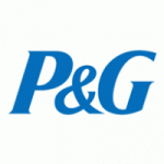 P & g logo on a white background.