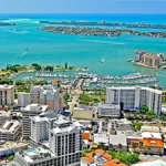 An aerial view of the city of miami, florida.