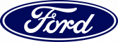 The ford logo on a blue background.