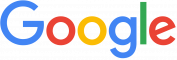 The google logo on a black background.