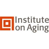 The logo of the Institute on Aging, featuring a red geometric square design on the left and the text "Institute on Aging" in gray to the right.
