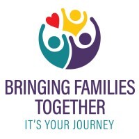 Logo featuring three stylized human figures, one holding a heart, with text below: "Bringing Families Together - It's Your Journey.