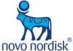 Novo nordisk logo on a white background.