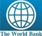 The world bank logo on a blue background.