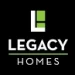 Legacy homes logo on a black background.