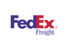 Fedex freight logo on a black background.