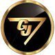 A gold and black logo with the letter g.