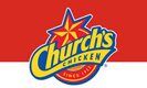 Church's chicken logo on a red and white background.