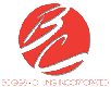 A red and white logo with the word bc.