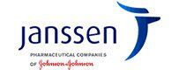 The logo for janssen pharmaceuticals.