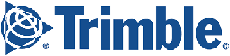 The trimble logo on a white background.
