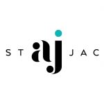 August jackson's logo on a white background.