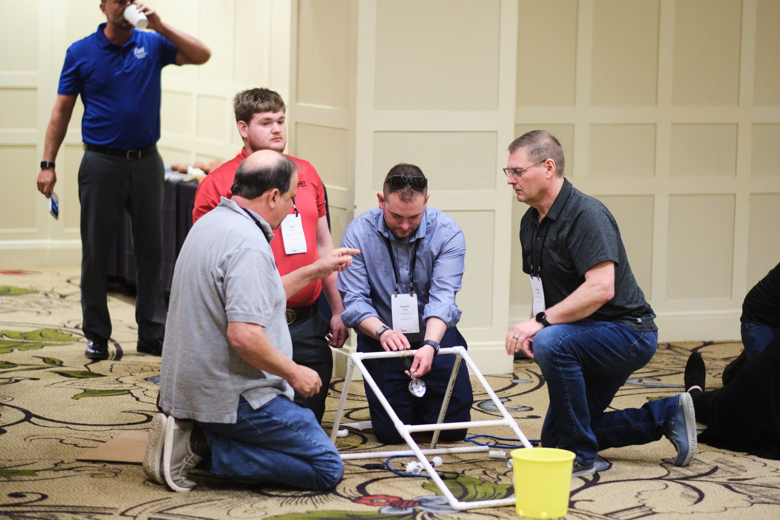 A group of people working on a project.
