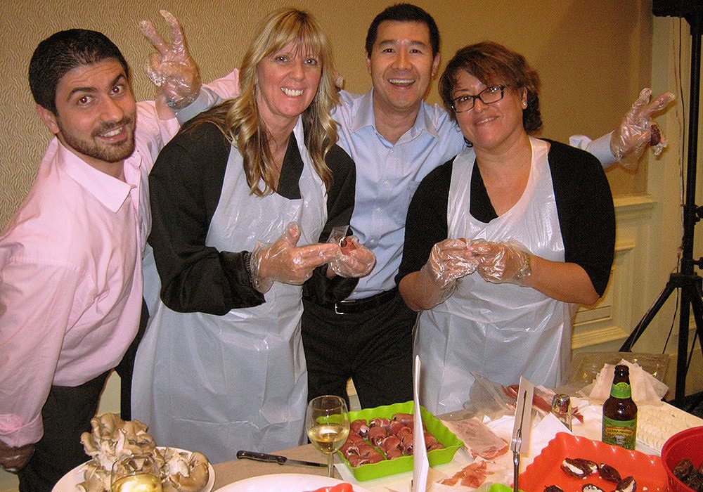 A group of people posing for a picture.