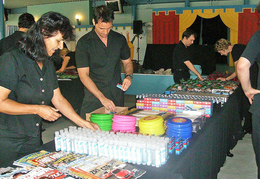A group of people at a table.