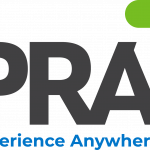 The pra experience anywhere logo.
