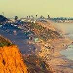 A cliff overlooking the ocean.