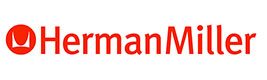Herman miller logo on a white background.