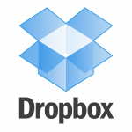 The dropbox logo on a green background.