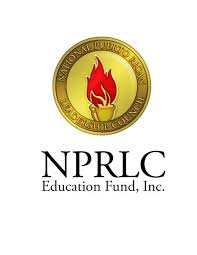 Logo of the NPRLC Education Fund, Inc. featuring a gold circle with a red flame at the center, surrounded by the words "National Puerto Rican Legal Defense and Education Council.