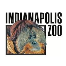 Indianapolis Zoo logo featuring the face of an orangutan above the text "INDIANAPOLIS ZOO".