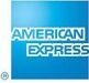The american express logo on a blue background.