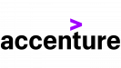 Accenture logo with a purple arrow.