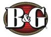 B & g logo on a white background.