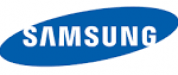 Samsung logo on a white background.