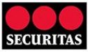 Securitas logo on a black background.