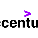 Accenture logo with a purple arrow.