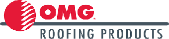 Omg roofing products logo.