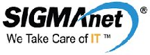 Sigmanet logo with the words we take care of it.
