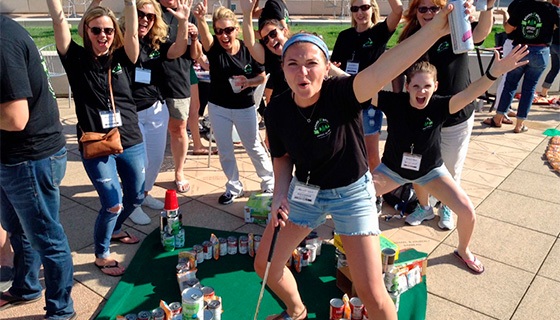 A group of people posing for a photo.