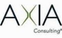 The logo for axia consulting.