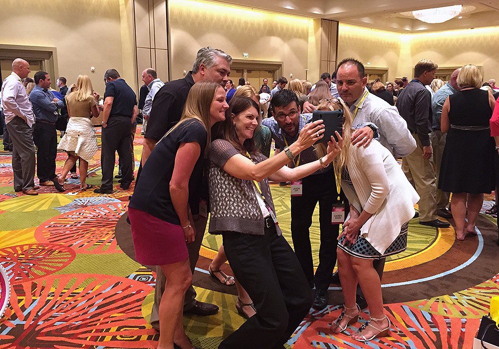 A group of people posing for a picture.