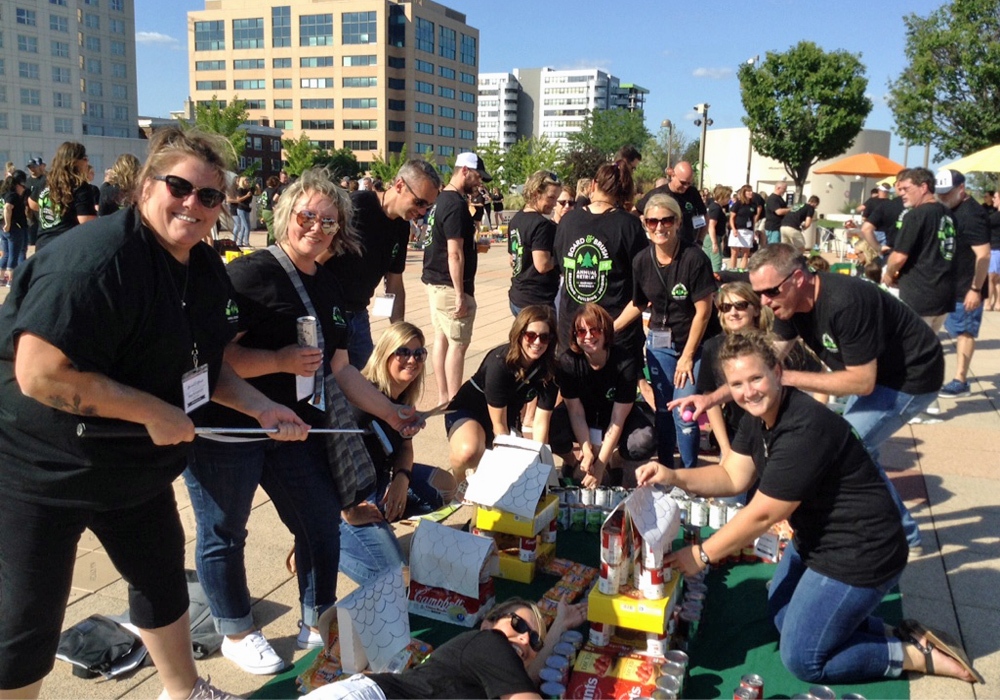 A group of people posing for a picture.